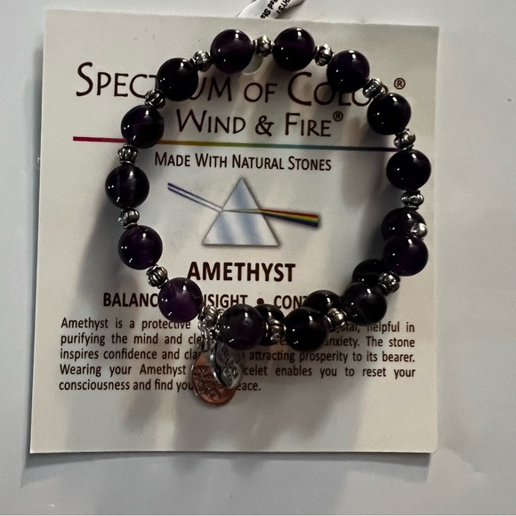 🛍 NWT 🛍WIND AND FIRE AMETHYST BRACELET 🛍 - Picture 3 of 9